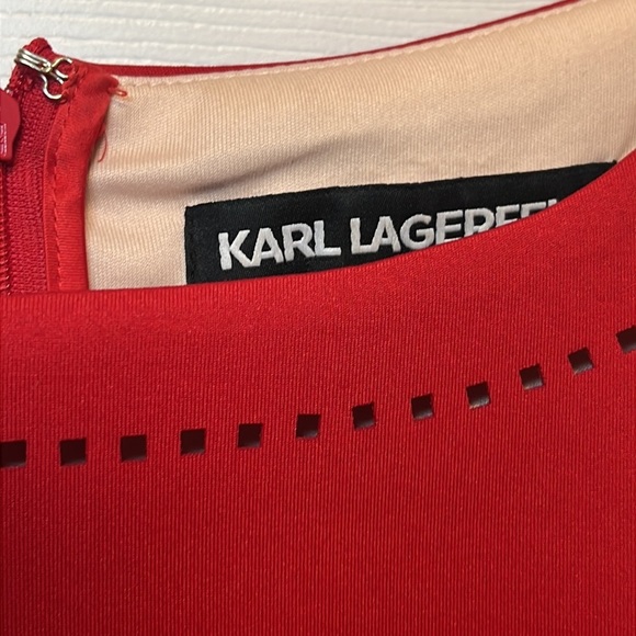 Karl Lagerfeld Red Sleeveless Dress - Picture 3 of 10